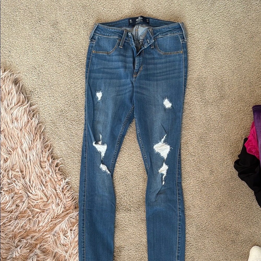 Distressed Blue Women's Hollister Jeans